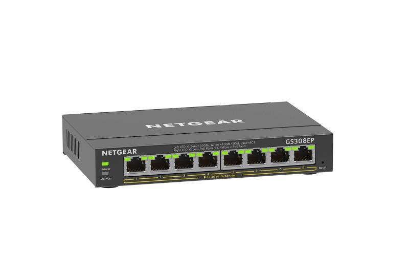 サイバー空間歯車 アンマネージプラス スイッチングこしき ギガ8界面 PoE+相応う(総べて62W) 卓上型パウダーコンパクト GS308EP VLAN QoS 静音気違い受け答え 省ワット数