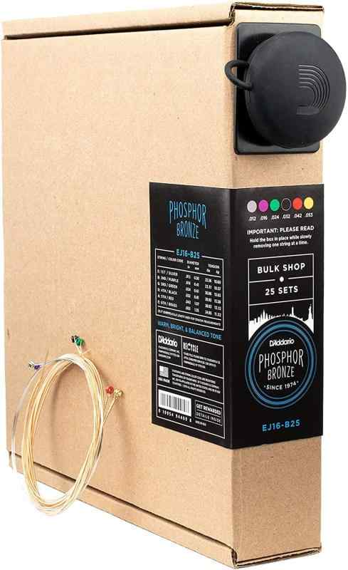 D\u0027Addario ダダリオ アコースティックギター弦 フォスファーブロンズ Light .012-.053 EJ16-B25 25set入り口・入口バルク風呂敷き包み