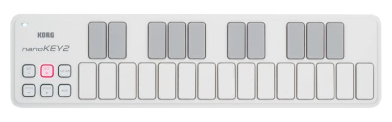KORG 定番 USB MIDIキーボード nanoKEY2 WH ホワイト 音楽制作 DTM コンパクト設計で持ち運びに最適 すぐに始められるソフトウェアライセンス込み 25鍵