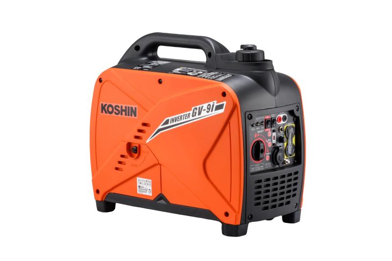 工進(KOSHIN) インバーター 正弦波 発電機 (定格出力0.9kVA) GV-9i 超低騒音型 防災用 災害用 静音 防音型 備蓄 災蓄 非常用 電源 台風 地震 小型 軽量｜シオカゼ商店