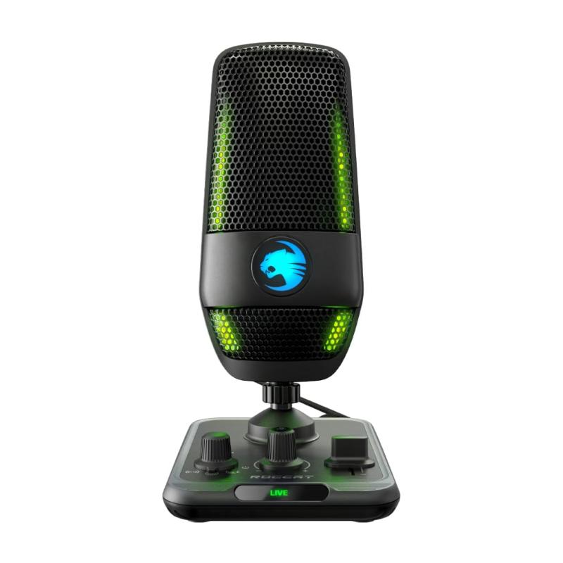 ROCCAT コンデンサーマイク Torch USB ゲーミングマイク PC ゲーム配信 RGB ピックアップパターン 3種類 スタジオグレード ブームアーム対応 Windows 7以降