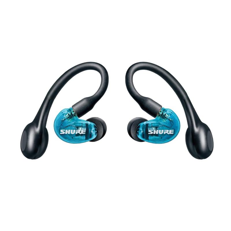 SHURE シュア AONIC 215 完膚なきまでワイヤレスイヤホン 第2時人 SE21DYBL+TW2-A トランスルーセントブルー : 高遮音性 bluetooth カナル型 パッシブノイズキャンセリング 耳掛け 有線うつり変わり可(別売) IPX4防滴 外音