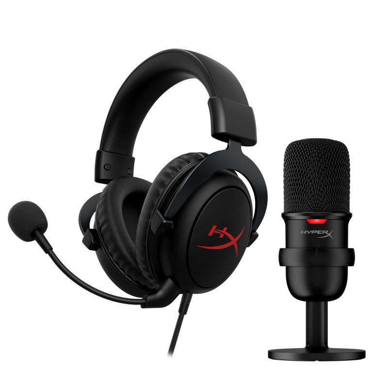 HyperXゲーム実況用スターターパック ? HyperX Cloud Coreゲーミングヘッドセット、DTS Headphone:X空間オーディオとHyperX SoloCast USBマイクが付属 HBNDL0001