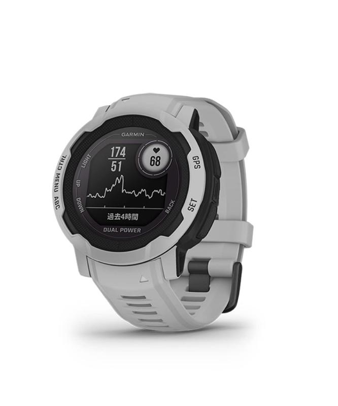 GARMIN(ガーミン) Instinct 2 Dual Power Mist Gray 差しわたし45粍 Suica相応う タフネスアウトドア GPS 御覧なさる  小
