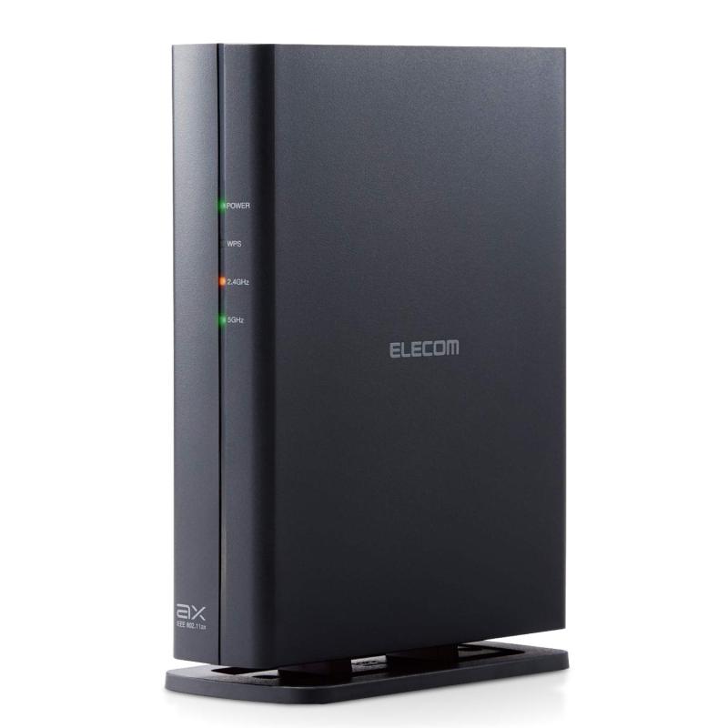 エレコム WiFi ルーター 無線LAN Wi-Fi6 11ax 1201+574Mbps IPv6(IPoE)対応 DXアンテナ監修内蔵アンテナ搭載 セキュリティーWi-Fi搭載 WRC-X1800GS-B