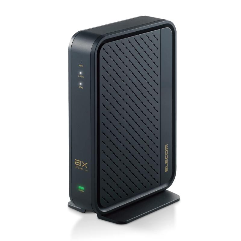 エレコム 無線電話ローカルエリアネットワークルータ Wi-Fi6相応う 4804+574Mbps 11ax DX空中線取り締まる内蔵空中線積み上げる 広広としたダンス楽隊5GHz 160MHz相応う 黒いこと WRC-X5400GS-B