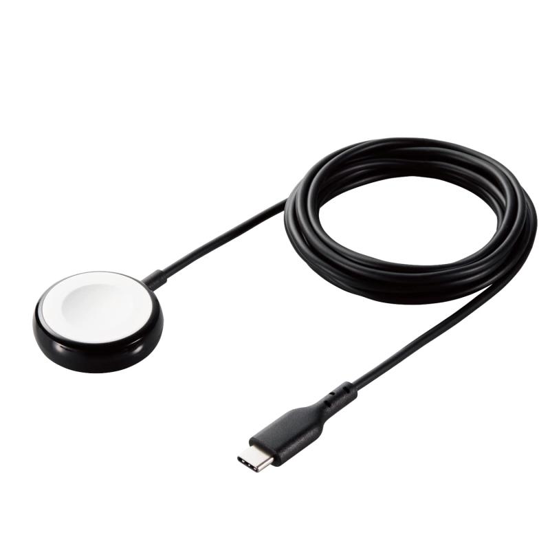 エレコム Apple Watch (アップルウォッチ) 充電器 ケーブル USB-C 2m 高耐久 Apple正規認証品 【Apple Watch Ultra 8 SE2 SE 7 6 5 4 3 2 1 + AirPods Pro 第2世代 対応】 ブ