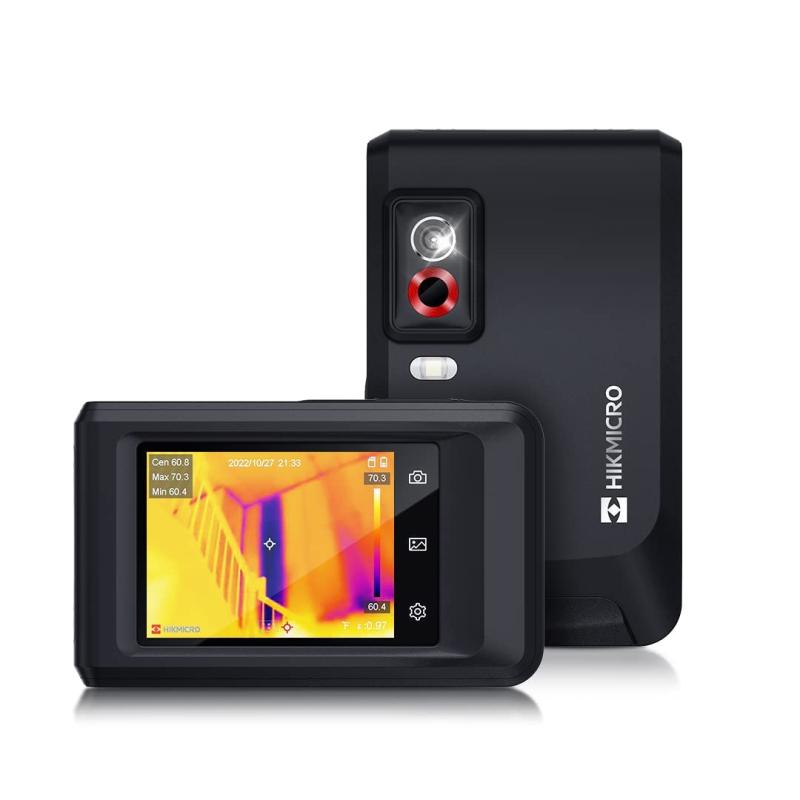 HIKMICRO Pocket2 サーモグラフィーカメラ、256 x 192 IR解像度、8MP可視光カメラ搭載、Wi-Fi機能付き、ビデオ録画対応、3.5インチタッチスクリーン、25Hzフレームレート、デジタルズーム 1.0×~4.0×