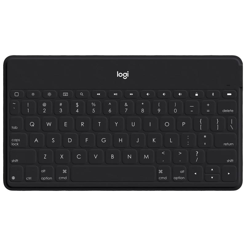 ロジクール KEYS-TO-GO iK1042BKA 第9世代 iPad iPhone キーボード ポータブル ブラック Bluetooth 薄型 充電式 iPhoneスタンド付 ワイヤレス 無線 [並行輸入品]