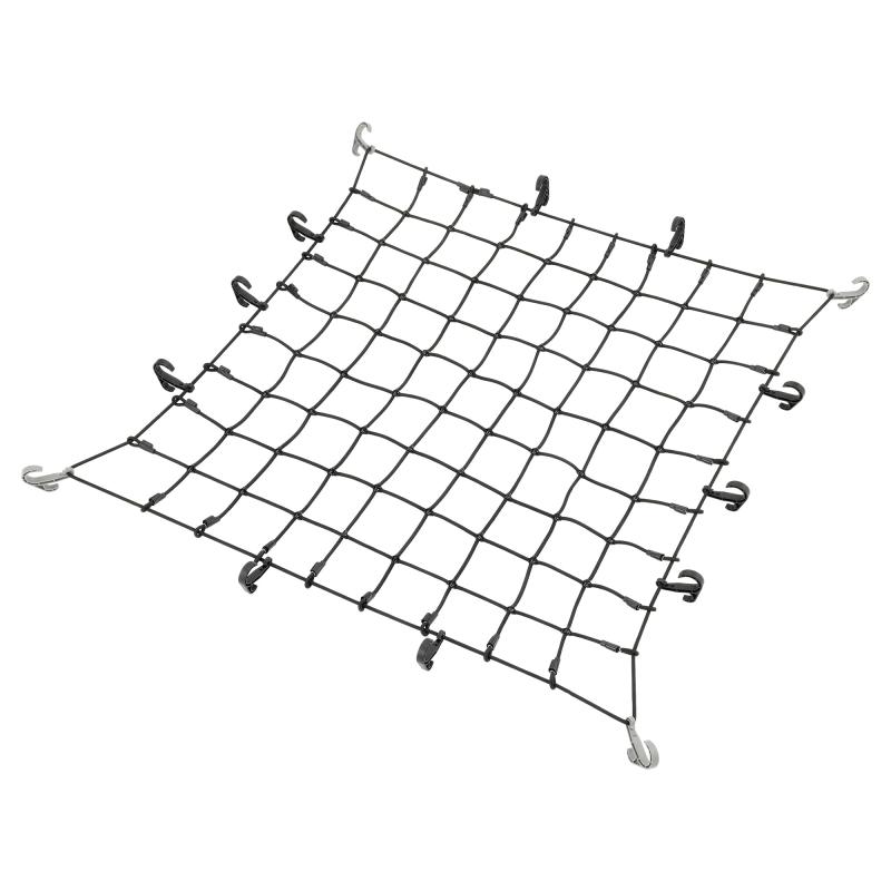 カーメイト(Carmate) INNO 車用 カーゴネット L サイズ(110&times;120cm)線径8mm 極太ゴム フックの数:14 荷物 固定 用ネット 伸縮率200％ フック 脱着可能 ラック デッキ 落下防止 ラゲッジネット IN813｜シオカゼ商店