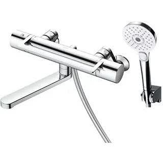 TOTO 浴室用壁付サーモスタット混合水栓 アーチハンドル 170mm コンフォートウェーブめっき3モード 寒冷地用 シルバー TBV03417ZA
