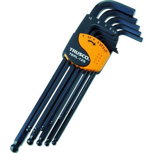 TRUSCO(トラスコ) ボールポイント六角棒レンチセット ロングタイプ 12本組 TBRL-12S × 6S 【ケース販売】