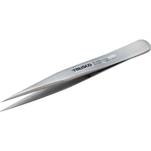 TRUSCO(トラスコ) 高精度ステンレス製ピンセット 110mm 先細小型 TSP-73 × 10【ケース販売】