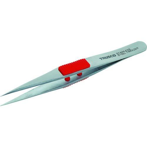 TRUSCO(トラスコ) ラバーグリップ付ステンレスピンセット 120mm 強力型 TSP-210 × 10本 【ケース販売】