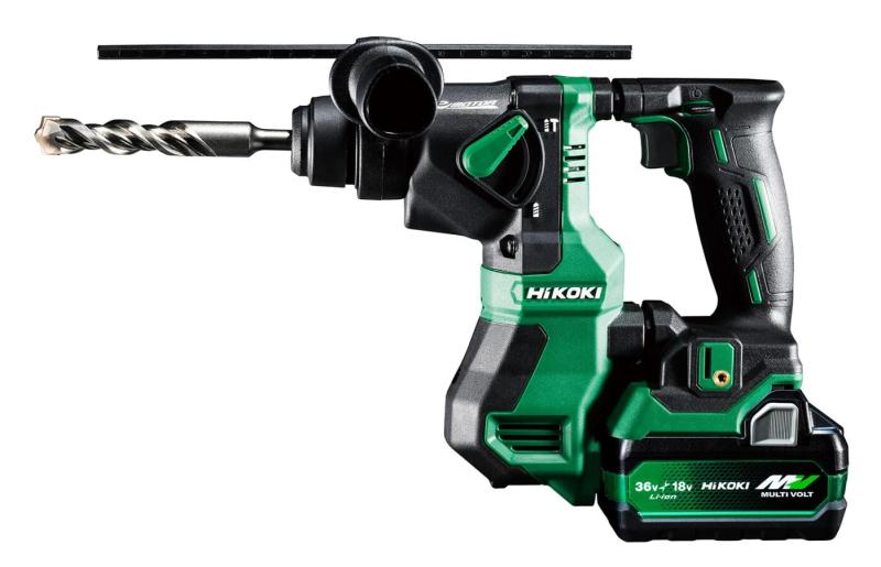 HiKOKI(ハイコーキ) 18V ロータリーハンマドリル DH18DPA バッテリー2個・充電器・ケース付 ワンハンドタイプ SDSプラスシャンク 最大穴あけ能力 コンクリート18mm DH18DPA(2XPZ)|シオカゼ商店