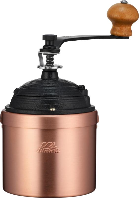 カリタ Kalita 珈琲粉砕機 銅製 手挽き 手動 赤金-2#42086 アンティーク 珈琲粉砕機 フタ付き添い人