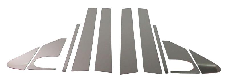 プレミオ 260 261 265 前期 超鏡面ステンレスブラックメッキピラーパネル 10PC バイザー無し用 【 PIL-BLA-083 】 NZT ZRT NZT260 ZRT260 ZRT261 ZRT265 5019|シオカゼ商店