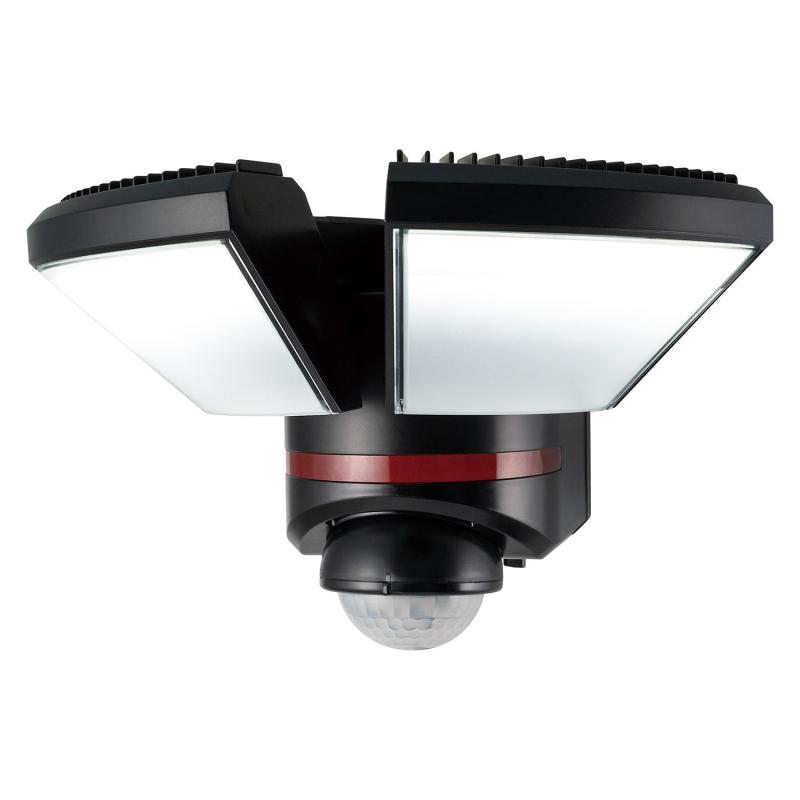 エルパ(ELPA) センサーライト 2灯 屋外 AC電源 2000lm リモコン付 人感センサー 赤色警告灯 予知防犯 防犯グッズ コンセント式 強力 明るい 防雨 IP45 玄関 駐車場 ESL-W3002AC