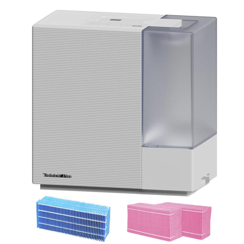 【 カラー ＆ フィルターセット 】ダイニチ(Dainichi) WebShop 加湿器 ハイブリッド式 HD-ERXT902-S (適用床面積:プレハブ洋室24畳まで/木造和室14.5畳まで) アッシュグレー