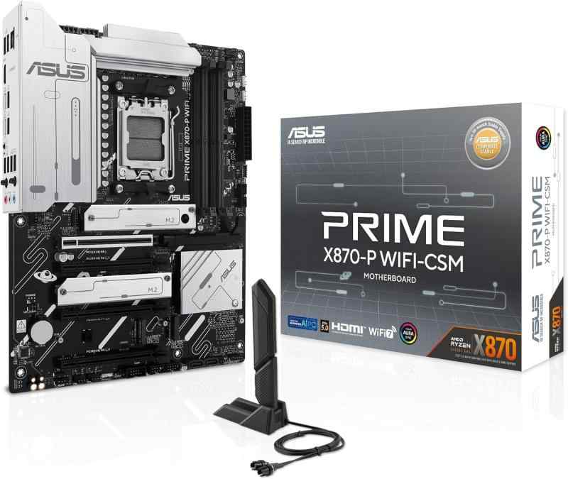 ASUS PRIME X870-P WIFI-CSM AMD Ryzen 9000 シリーズ AM5 対応 X870 チップセット搭載 ATX マザーボード/品｜シオカゼ商店