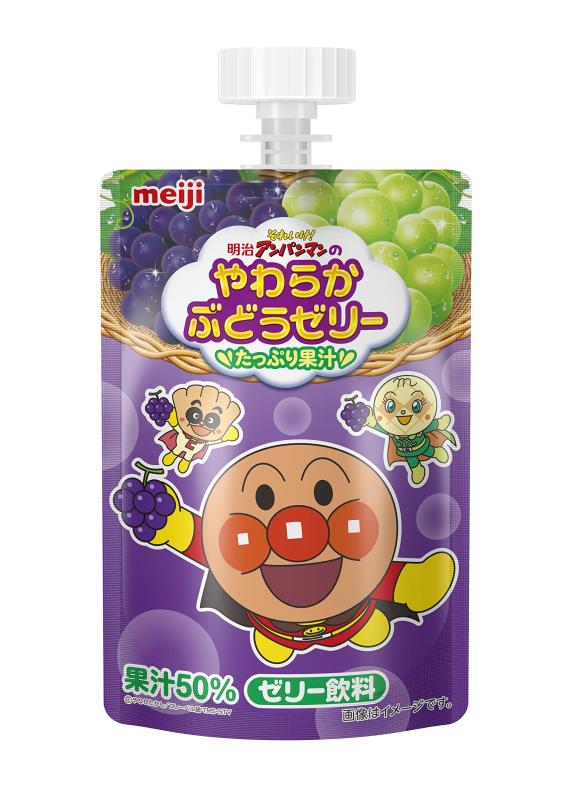 【入れもの売りわたす】明治そこいけ アンパンマン やわらかぶどうジェリィ100ｇ ×36個