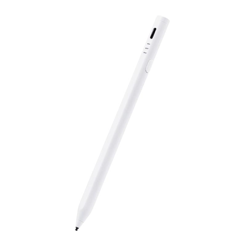 エレコム タッチペン スタイラスペン 【iPad/iPhone/Android スマホ・タブレット各種対応】 iPad モード切替搭載(iPad⇔スマホ・タブレット) パームリジェクション対応 磁気吸着 USB-C充電 (汎用タッ