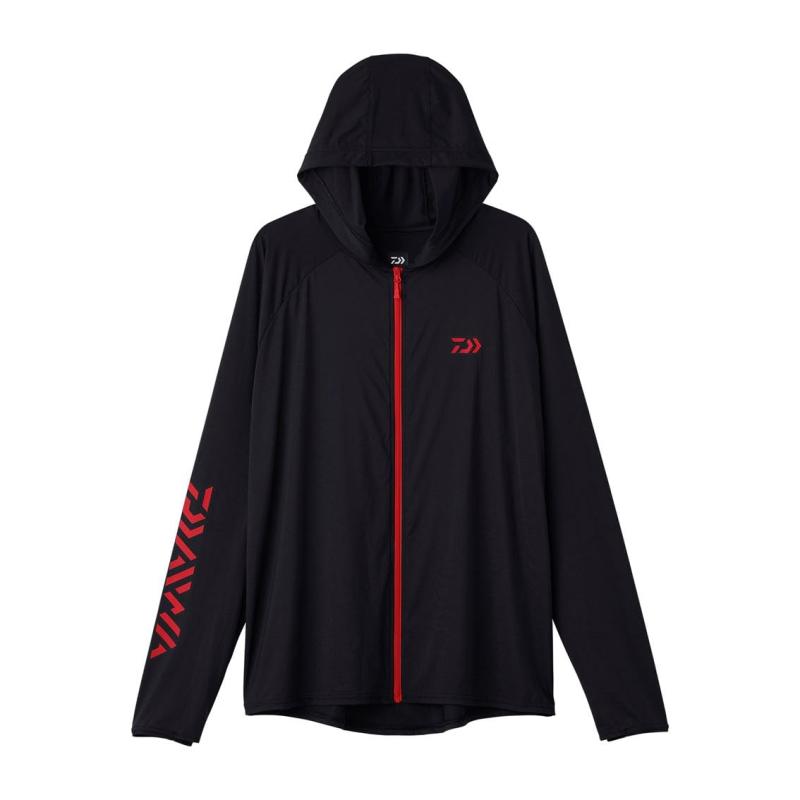 [ダイワ] ICEDRY&reg; フーディーラッシュガードフルジップ DE-6125 ブラック XL｜シオカゼ商店