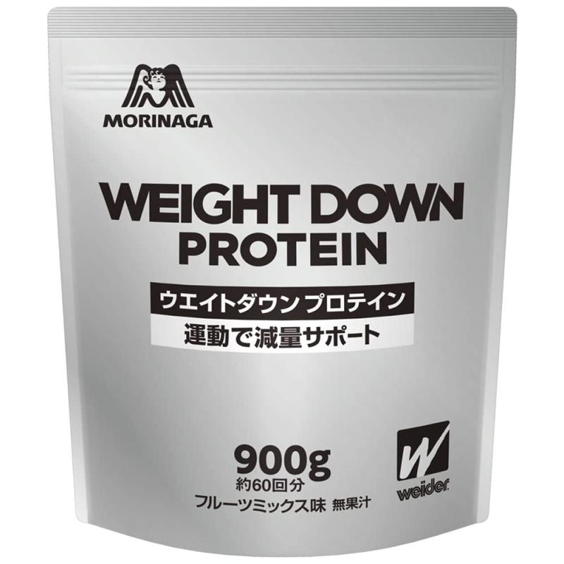 森永製菓 森永 ウエイトダウンプロテイン フルーツ入り合わせる味 900g (約60回分) ウイダー 加重値落ちこむ ホエイプロテイン 上半身メイク カルニチン・ヒスチジン練り合わせる