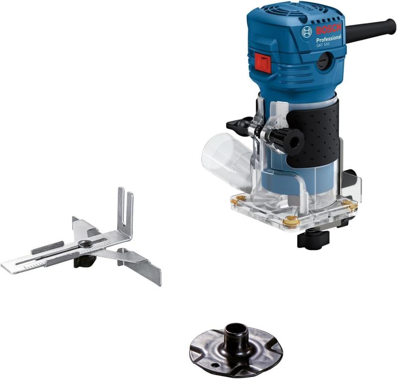 Bosch Professional(ボッシュ) トリマー 【ハイパワーモーター 550W・透明ベース採用・電源100V・回転数33,000/m】GLF55-6｜シオカゼ商店