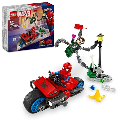 レゴ(LEGO) スーパー・ヒーローズ スパイダーマンとドクター・オクトパスのバイクチェイス おもちゃ 玩具 プレゼント ブロック 男の子 女の子 子供 5歳 6歳 7歳 8歳 小学生 知育 スパイダーマン バイク 車 ごっこ遊び おままごと 76275画像