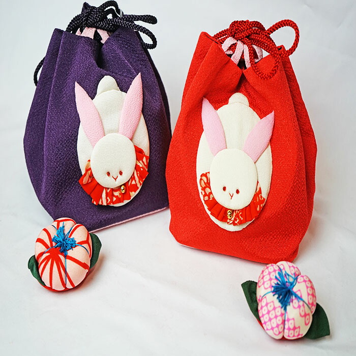 和装小物 ガールズ 女の子 キッズ きんちゃく 正絹 古典 うさぎ バック 和柄 女の子 7歳 3歳 和装 着物 ウサギの押絵 巾着 巾着袋 七五三 女児 可愛い 和装小物 日本製 お正月 おひな祭り 女児 子供用 日本製 七五三 お宮参り ランキングや新製品 Www