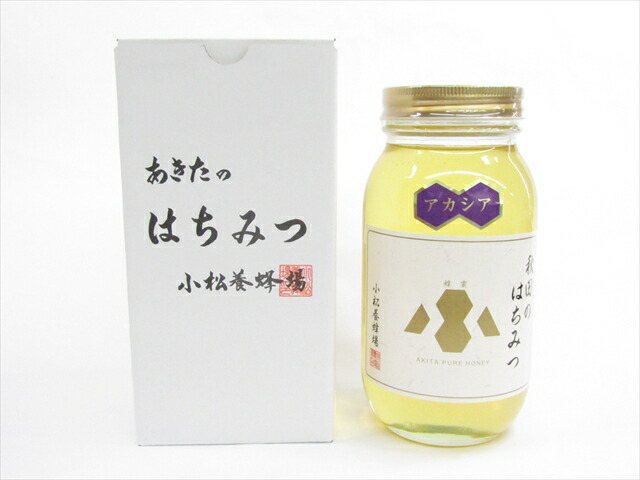 小松養蜂場　<br>秋田県内で採取したアカシア蜂蜜　1000g