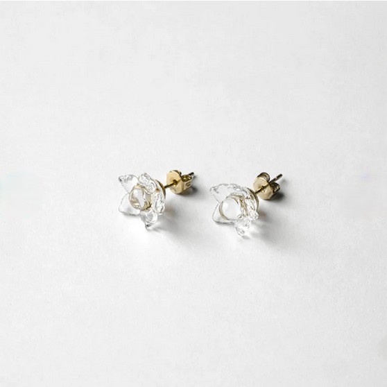 HARIO Lampwork Factory　ピアス　リトルフラワー【選べるラッピング無料】