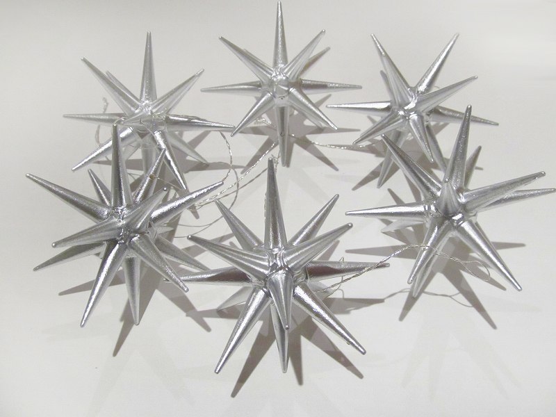 クリスマスオーナメント星(小)木製(6個セット)クリスマスオーナメント木製エルツザイフェンクリスマスツリーオーナメントドイツニキティキ