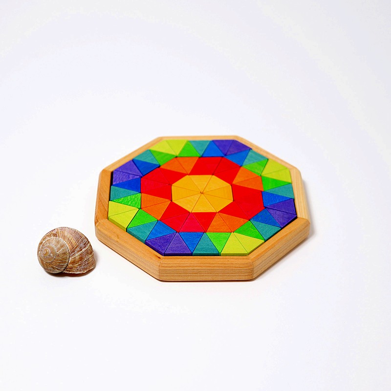 グリムス・にじのオクタゴン・ミニ（パズル・オクタゴン・小） Small Puzzle for Building Octagon ＦＲＧ 木の遊び道具・積み木