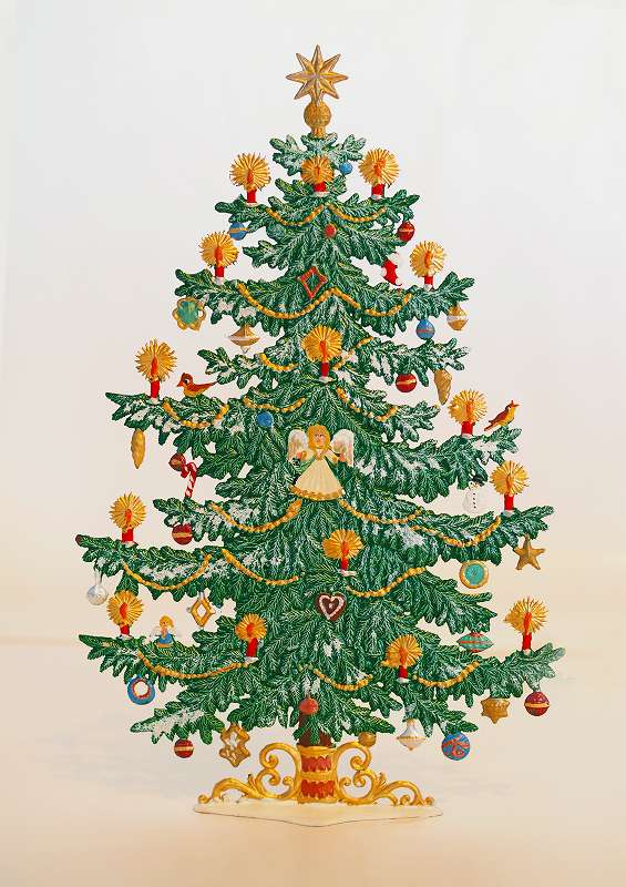 錫の飾りスタンド型ウィルヘルム・シュヴァイツアークリスマスツリー（大）