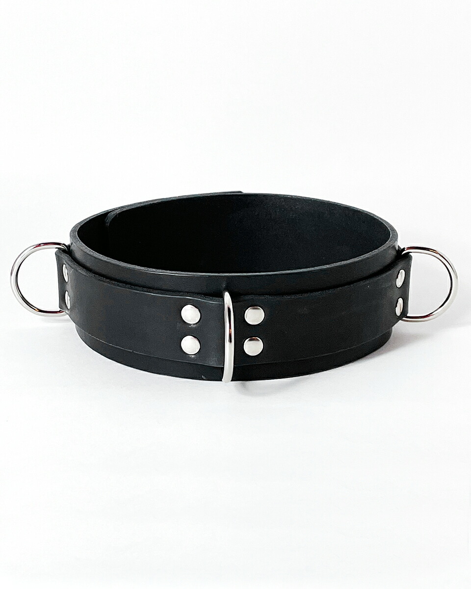 Leather Collar 3D-Rings XL なめし革 なめし革 色合い チョー鉄道車両 D-Rings 極太 頸飾り 封じ込める計画すること