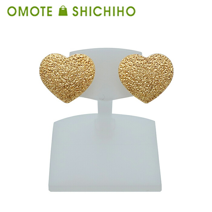 750 ハート ピアス K18 18K 18金 YG イエローゴールド アクセサリー ジュエリー レディース 両耳用 美品 【中古】 75,900円