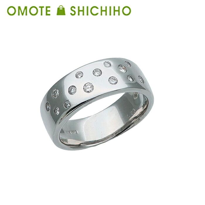 K18 WG ダイヤモンド リング 指輪 #14 14号 18K ホワイトゴールド D:0.27ct 4月 誕生石 アクセサリー ジュエリー レディース ラグジュアリー 美品 仕上げ済み 【中古】