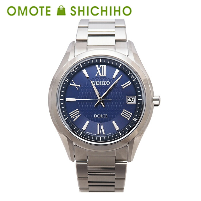 【未使用品】 SEIKO セイコー DOLCE&EXCELINE ドルチェ ＆ エクセリーヌ チタン ソーラー電波 SADZ197 ブルー ネイビー ペアモデル ペアウォッチ 時計 腕時計 メンズ【中古】｜おもて質舗