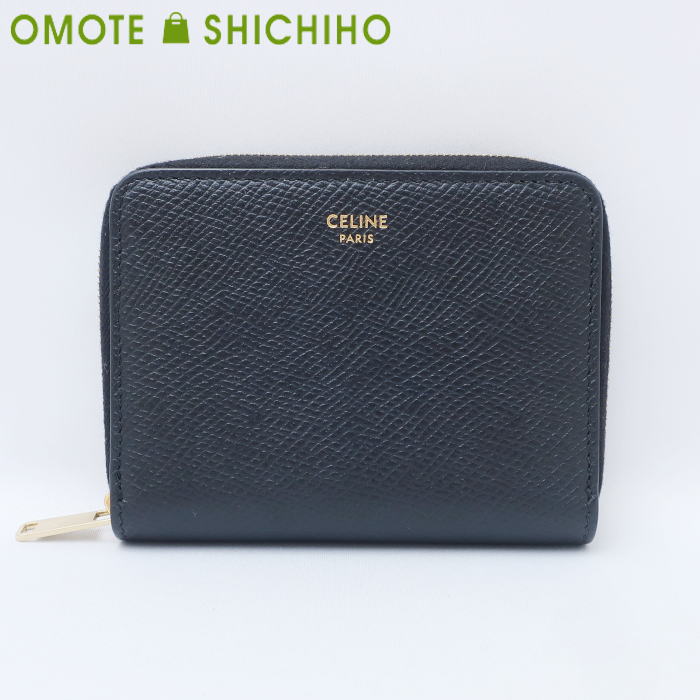 CELINE 三角　コインケース　レザー CELINE セリーヌ 小銭入れ コインケース 三角 レザー ブラック