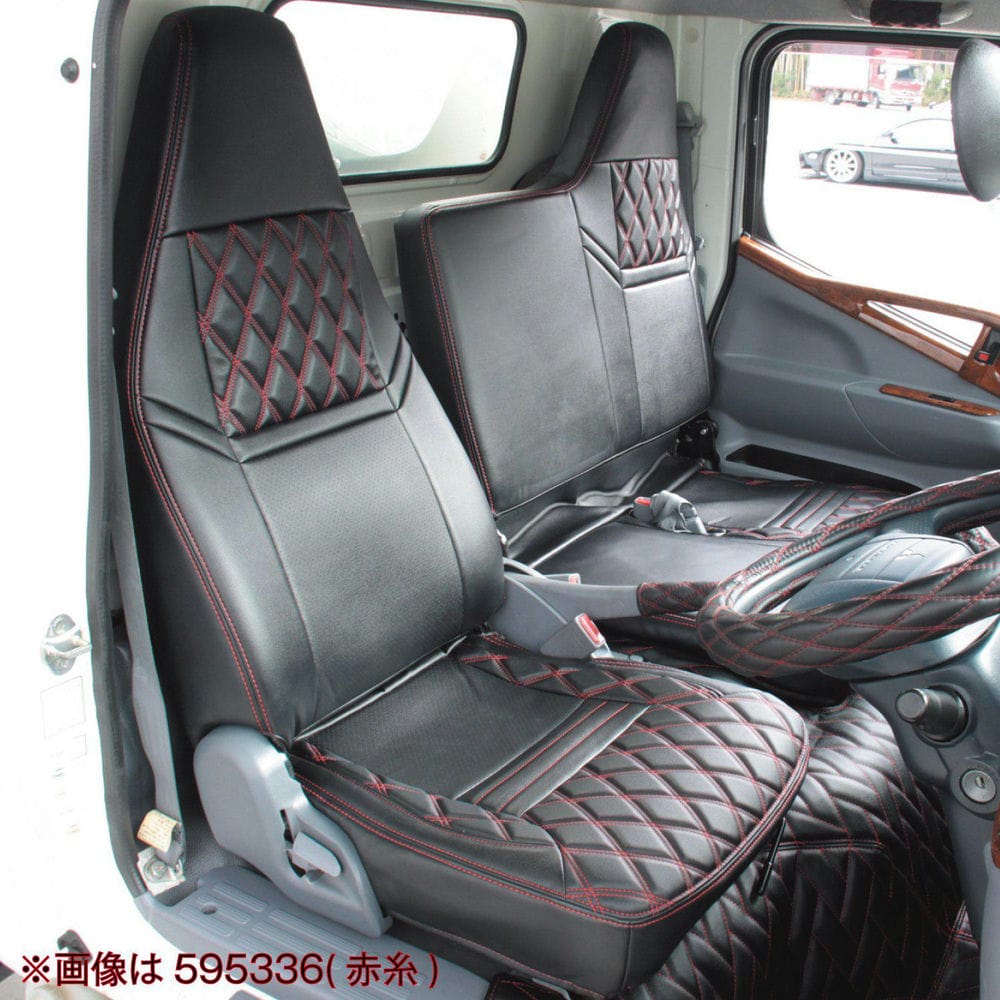 メーカー直送 ジェットイノウエ シートカバー COMBI ふそう2t ブルーテックキャンター 標準車用 黒糸 595356 ※代引・返品不可