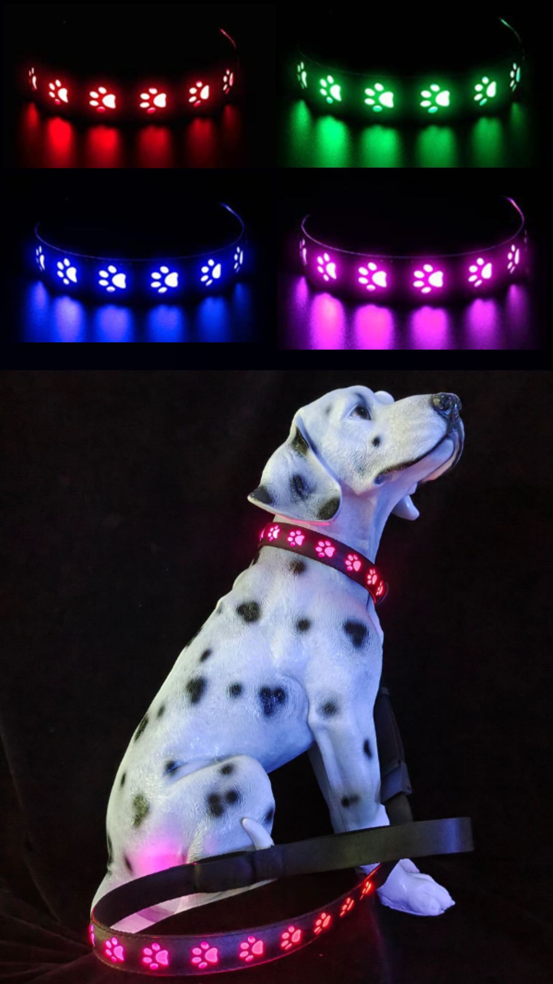 楽天市場】【首輪とリードセット】犬リードと首輪 LED 光るリード 犬