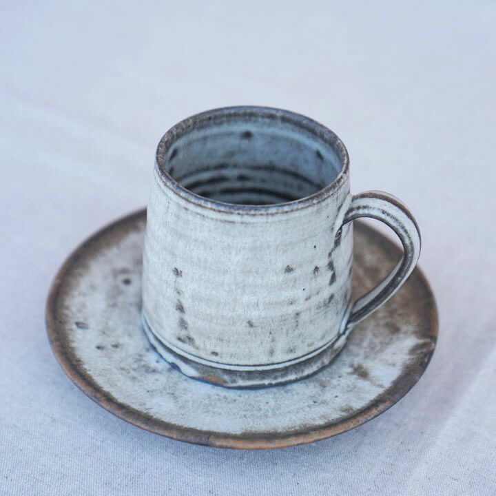 ココチ舎 市野雅利 おしゃれ かっこいい かわいい カップ カフェ コーヒー ソーサー マグカップ チタン釉 作家もの 日本製 珈琲 紅茶 日本産 チタン釉