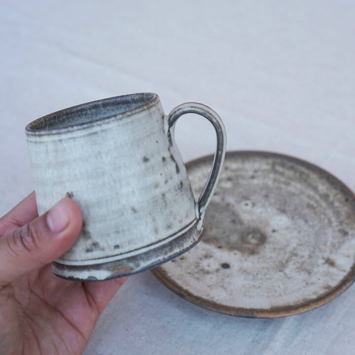 ココチ舎 市野雅利 おしゃれ かっこいい かわいい カップ カフェ コーヒー ソーサー マグカップ チタン釉 作家もの 日本製 珈琲 紅茶 日本産 チタン釉