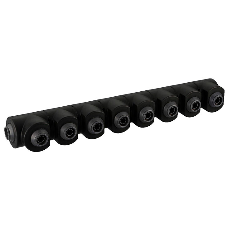 オンダ製造所 WHSU1-AE09 回転させるヘッダー・ウレタン保温材付 IN側13A（PEX・PB）×1口 OUT側13A（PEX・PB）×8口 ダブル鍵を掛ける合わせ目