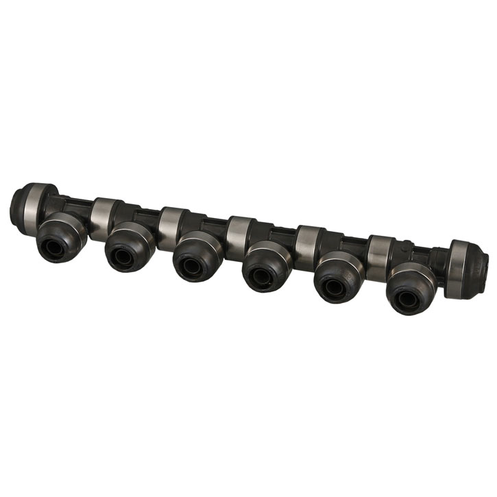 オンダ製作所　WH1A-BB08　回転ヘッダー　IN側16A（PEX）×1口　OUT側16A（PEX）×1口、13A（PEX）×6口　ダブルロックジョイント