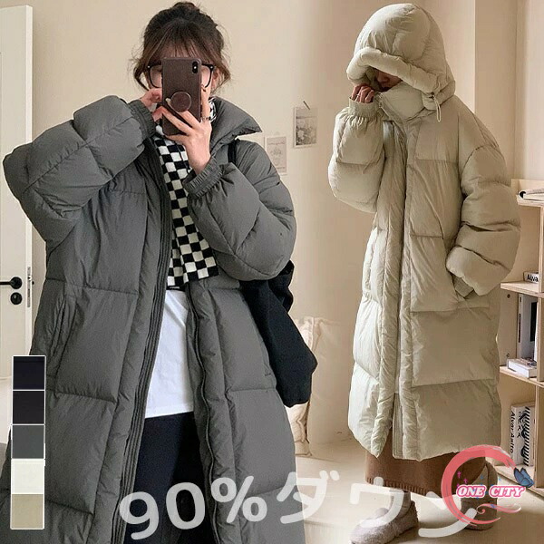 楽天市場】ベンチコート ロング丈 ダウンコート フード付き アウター