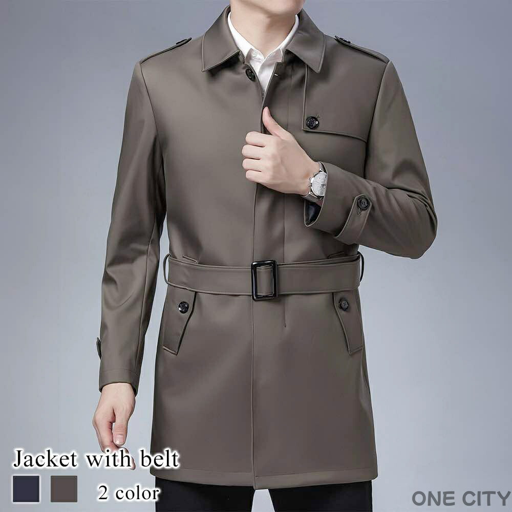 EMPORIO ARMANIウール ピーコート ベルト付き メンズ50 EMPORIO ARMANI