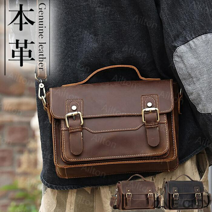 楽天市場】ショルダーバッグ 本革 メンズ 牛革 2WAY 斜め掛けバッグ